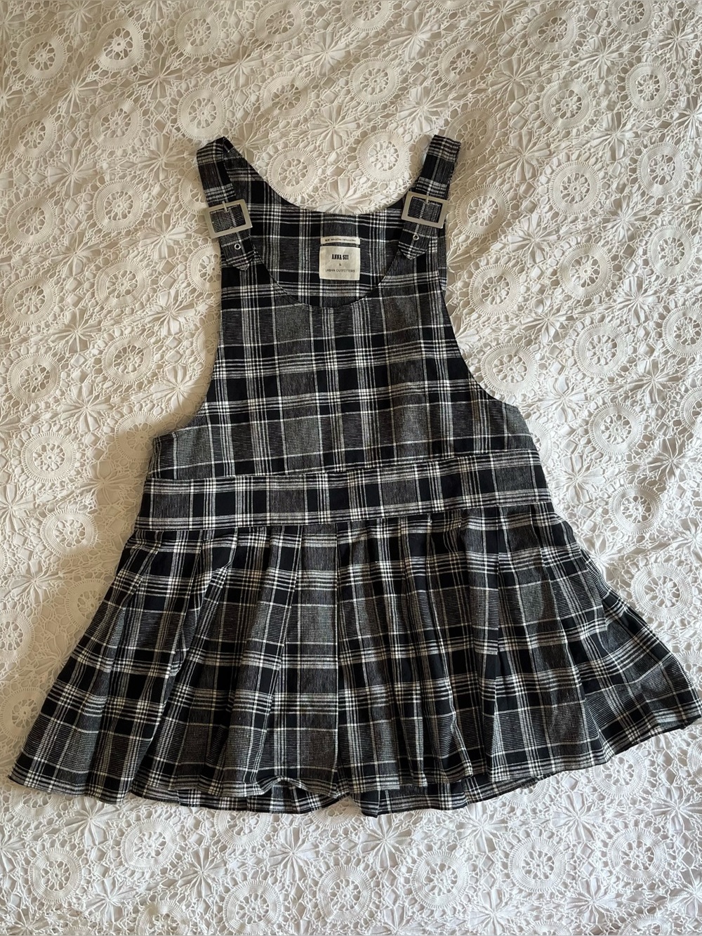 ANNA SUI & UO Plain Mini black and white Dress